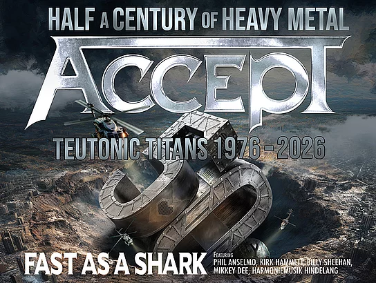 Single-Plakat für das Lied "Fast as a Shark"